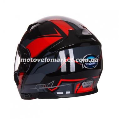 Мотошлем GEON 950 Fury (модуляр) с очками Red/Black